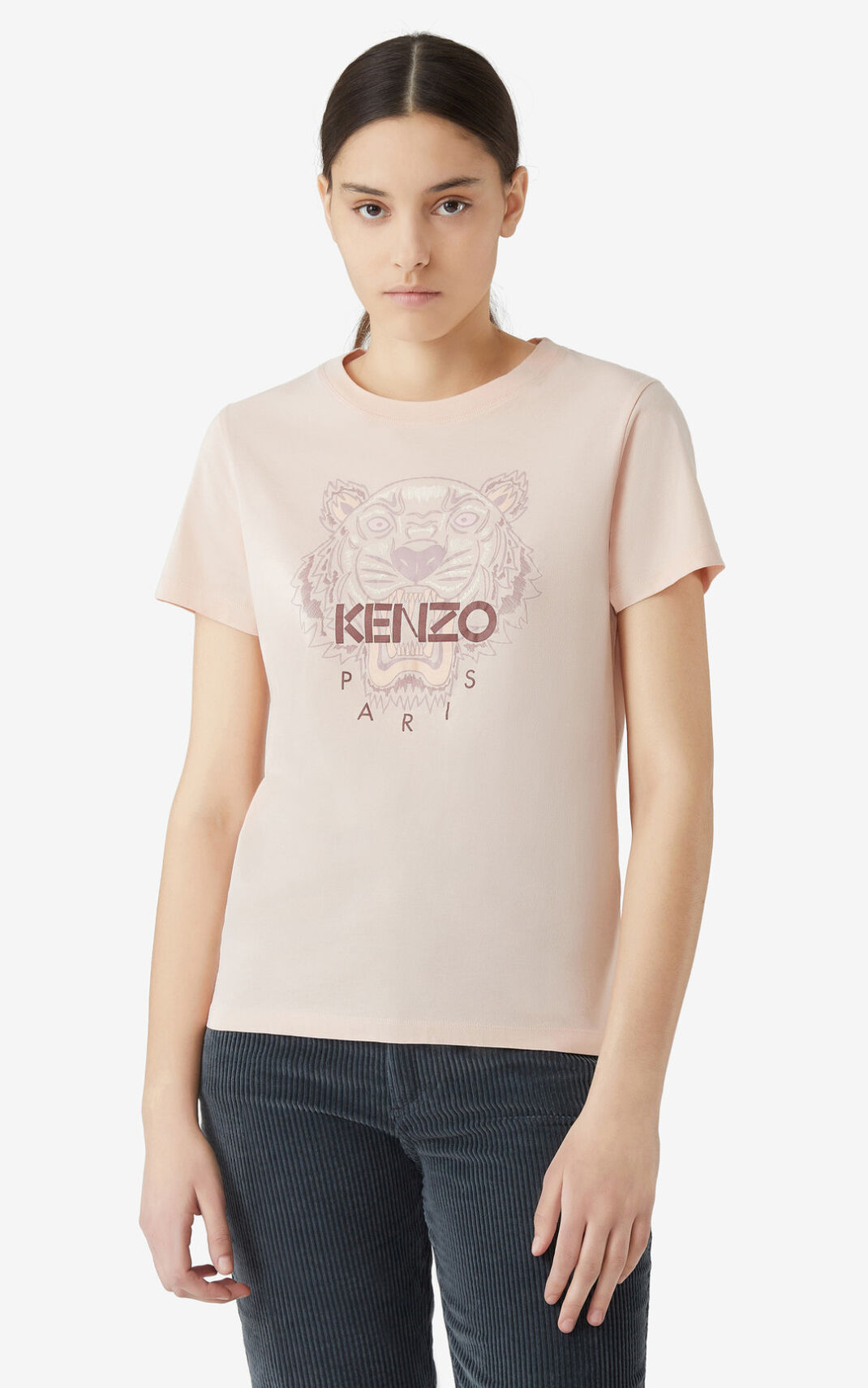 Camisetas Kenzo Tiger Mujer Rosas GWJ491678